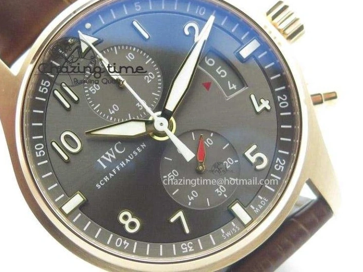 MIROTIME 0329 Pilot Chrono RG 3878 ZF Best Edition Grey Dial On Brown Leather Strap A UrbanChic 7330